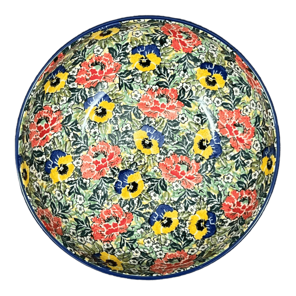 Bowl, Round, Serving, 10.5" in "Tropical Love" by Ceramika Artystyczna | AC36-U4705