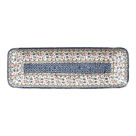 Platter, Rectangular, Long, 19.5" x 6.75" in "Wildflower Delight" by Manufaktura | P204S-P273