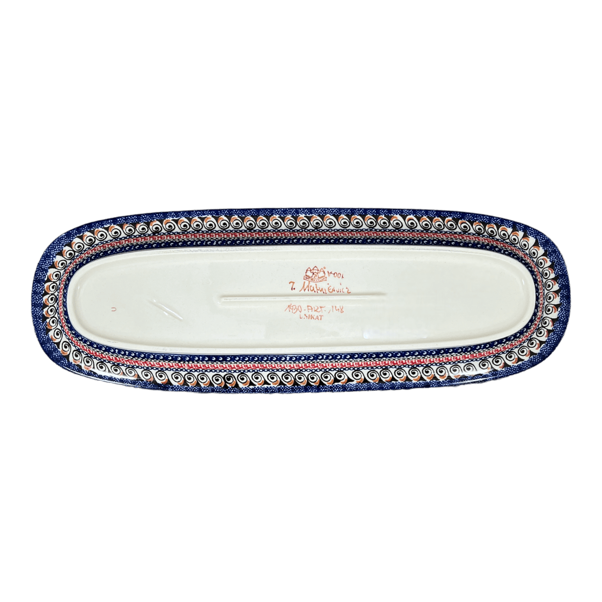 Platter, Oval, 17.5" x 6" in "Bloomin' Sky" by Zaklady | Y1430A-ART148