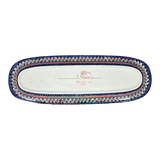 Platter, Oval, 17.5" x 6" in "Bloomin' Sky" by Zaklady | Y1430A-ART148