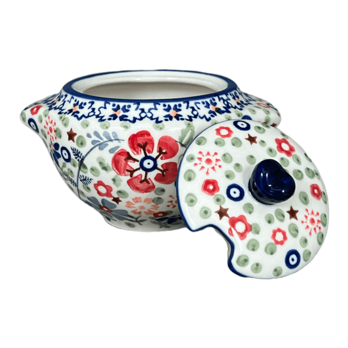 Bowl, Round, Sugar Bowl, 3" in "Full Bloom" by Manufaktura | C003S-EO34