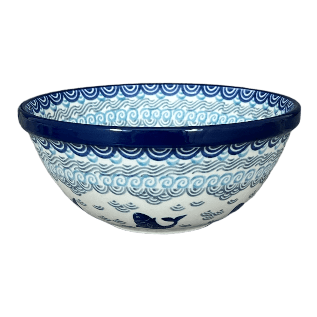 Bowl, Round, Kitchen, 6.75" in "Koi Pond" by Ceramika Artystyczna | A058-2372X