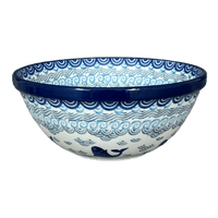 A picture of a Polish Pottery Bowl, Round, Kitchen, 6.75" in "Koi Pond" by Ceramika Artystyczna | A058-2372X as shown at PolishPotteryOutlet.com/products/c-a-6-75-kitchen-bowl-koi-pond-a058-2372x