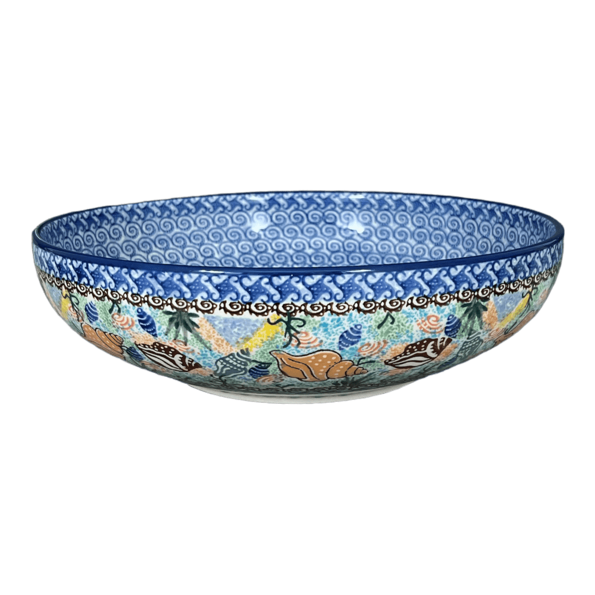 Bowl, Round, Serving, 10.5" in "Poseidon's Treasure" by Ceramika Artystyczna | AC36-U1899