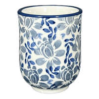 A picture of a Polish Pottery 6 oz. Wine Cup (English Blue) | K111U-AS53 as shown at PolishPotteryOutlet.com/products/6-oz-wine-cup-english-blue-k111u-as53