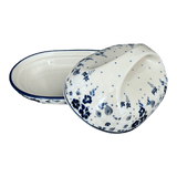 Butter Dish, Fancy, 5" x 7" in "Blue & White Trumpet Vines" by Manufaktura | M077U-JZ43