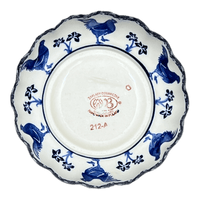 A picture of a Polish Pottery Zaklady 6" Blossom Bowl (Rooster Blues) | Y1945A-D1149 as shown at PolishPotteryOutlet.com/products/6-blossom-bowl-rooster-blues-y1945a-d1149