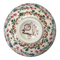 A picture of a Polish Pottery Dipping Bowl (Wildflower Delight) | M153S-P273 as shown at PolishPotteryOutlet.com/products/dipping-bowl-wildflower-delight-m153s-p273