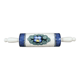 Polish Pottery Rolling Pin, 14.25" in "Pansies" by Manufaktura | W012S-JZB Additional Image at PolishPotteryOutlet.com