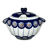 Bowl, Round, Sugar Bowl, 3" in "Peacock in Line" by Manufaktura | C003T-54A