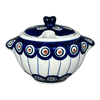 Polish Pottery 3" Sugar Bowl (Peacock in Line) | C003T-54A at PolishPotteryOutlet.com
