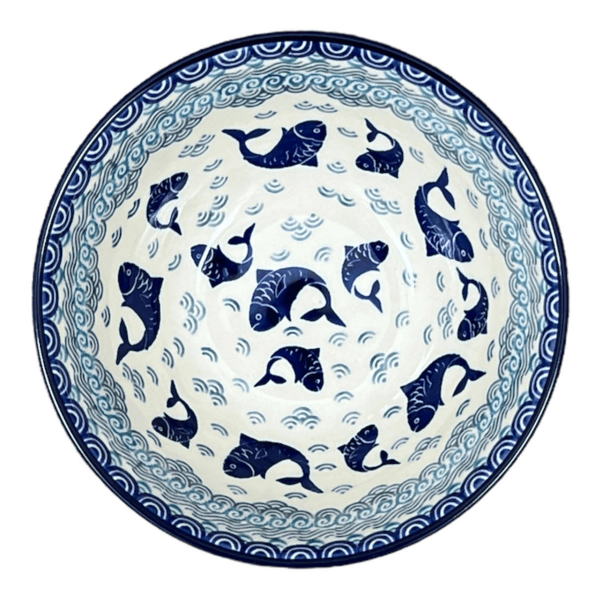 Bowl, Round, Kitchen, 7.75" in "Koi Pond" by Ceramika Artystyczna | A057-2372X