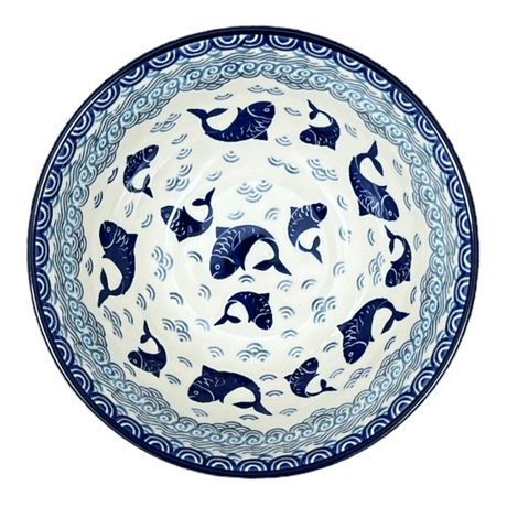 Bowl, Round, Kitchen, 7.75" in "Koi Pond" by Ceramika Artystyczna | A057-2372X