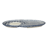 Plate, Oval, Soup & Sandwich, 11.75" x 7.25" in "Kitty Cat Path" by Manufaktura | P006T-KOT6