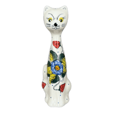 Figurine, Tall Cat, 8", WR (WR40B) in "Strawberries & Blossoms" by W.R. Ceramika | WR40B-WR2