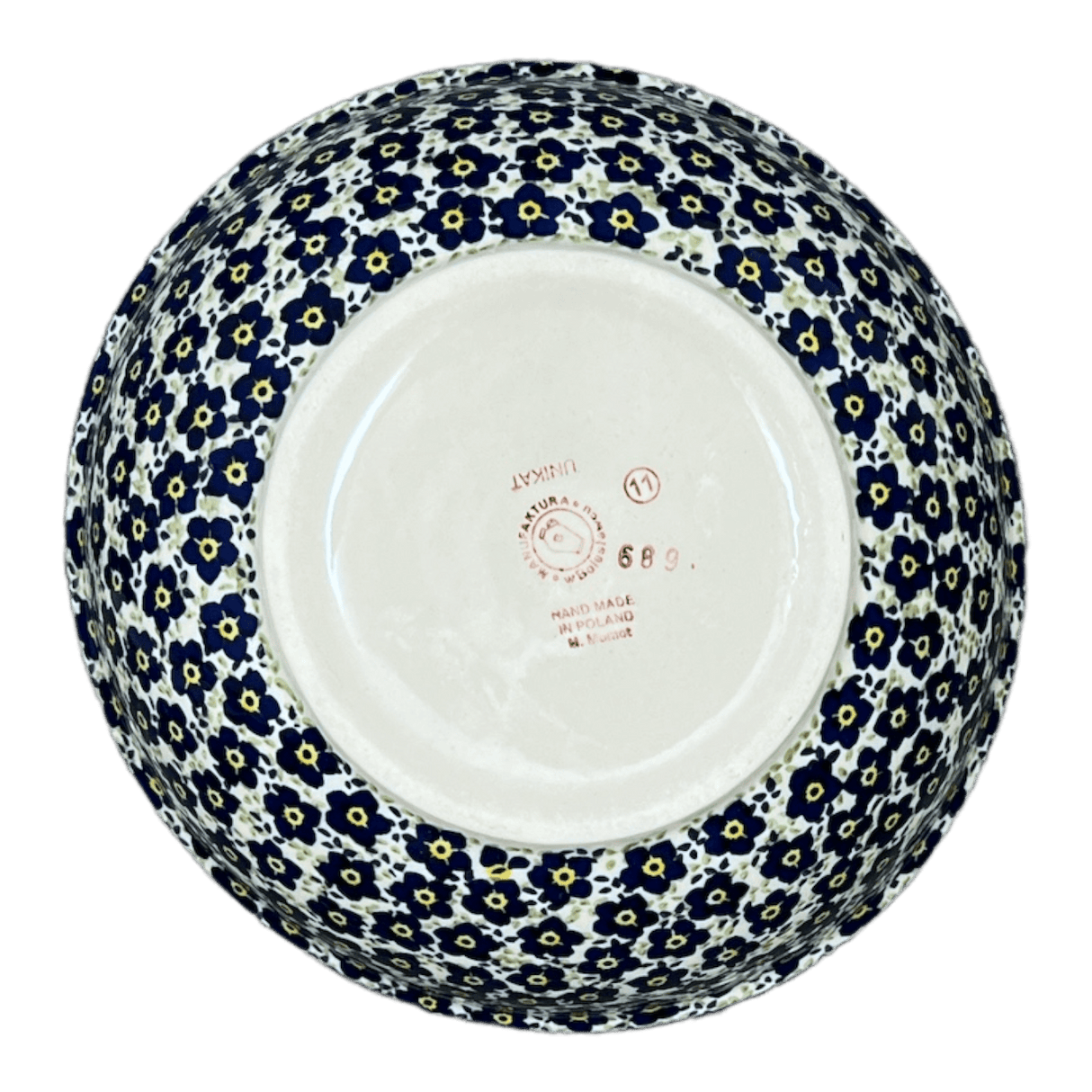 Bowl, Round, 8.5" in "Floral Revival Blue" by Manufaktura | M135U-MKOB