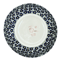 A picture of a Polish Pottery Bowl, Round, 8.5" in "Floral Revival Blue" by Manufaktura | M135U-MKOB as shown at PolishPotteryOutlet.com/products/8-5-bowl-floral-revival-blue-m135u-mkob