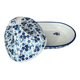 Butter Dish, Fancy, 5" x 7" in "Scattered Blues" by Manufaktura | M077S-AS45