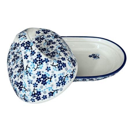 Butter Dish, Fancy, 5" x 7" in "Scattered Blues" by Manufaktura | M077S-AS45