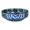 Polish Pottery CA Multangular Bowl (Blue Dahlia) | A221-U1473 at PolishPotteryOutlet.com