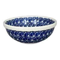 A picture of a Polish Pottery Bowl, Round, 6" in "Tulip Blues" by Manufaktura | M089T-GP16 as shown at PolishPotteryOutlet.com/products/6-bowl-tulip-blues