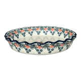 Quiche/Pie Dish, 10" in "Strawberry Patch" by Ceramika Artystyczna | A636-721X