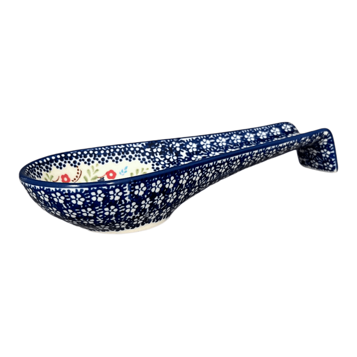 Spoon Rest, Large, 9.25" in "Floral Garland" by Manufaktura | P007U-AD01