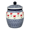 Polish Pottery Canister, 2 Liter in "Poppy Garden" by Manufaktura | P074T-EJ01 at PolishPotteryOutlet.com