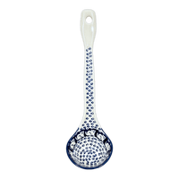 A picture of a Polish Pottery Ladle, Soup, 12" in "Kitty Cat Path" by Manufaktura | C020T-KOT6 as shown at PolishPotteryOutlet.com/products/12-soup-ladle-kitty-cat-path-c020t-kot6