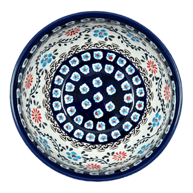 Polish Pottery Zaklady Deep 6.25" Bowl (Climbing Aster) | Y1755A-A1145A Additional Image at PolishPotteryOutlet.com