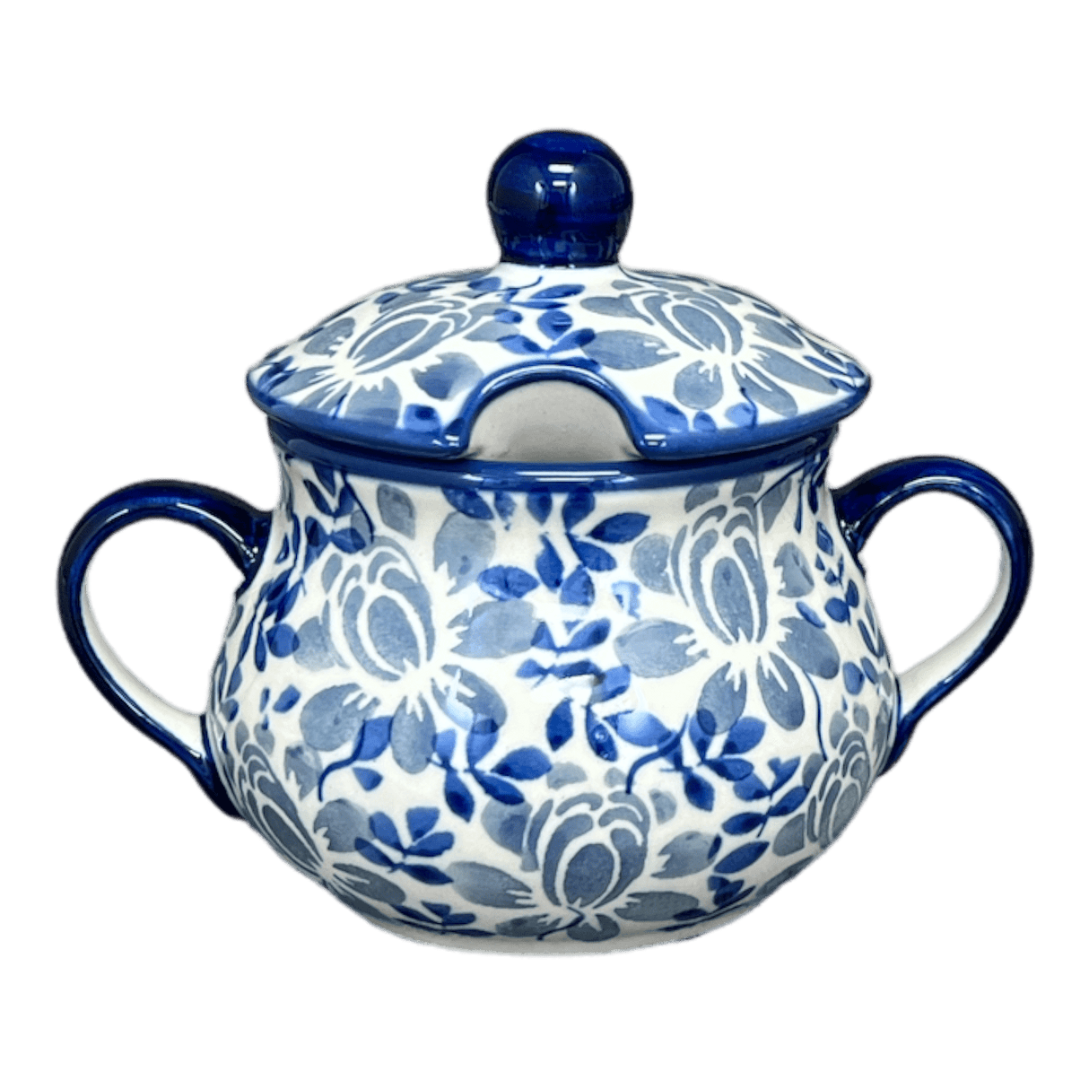 Bowl, Round, Sugar Bowl, 3.5" in "English Blue" by Manufaktura | C015U-AS53