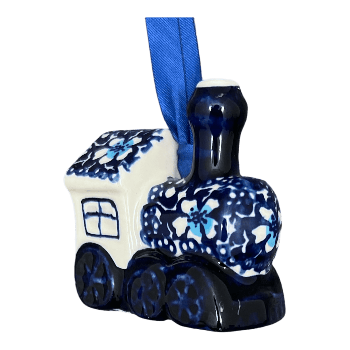 Ornament, Train in "Blue on Blue" by Manufaktura | K019T-J109