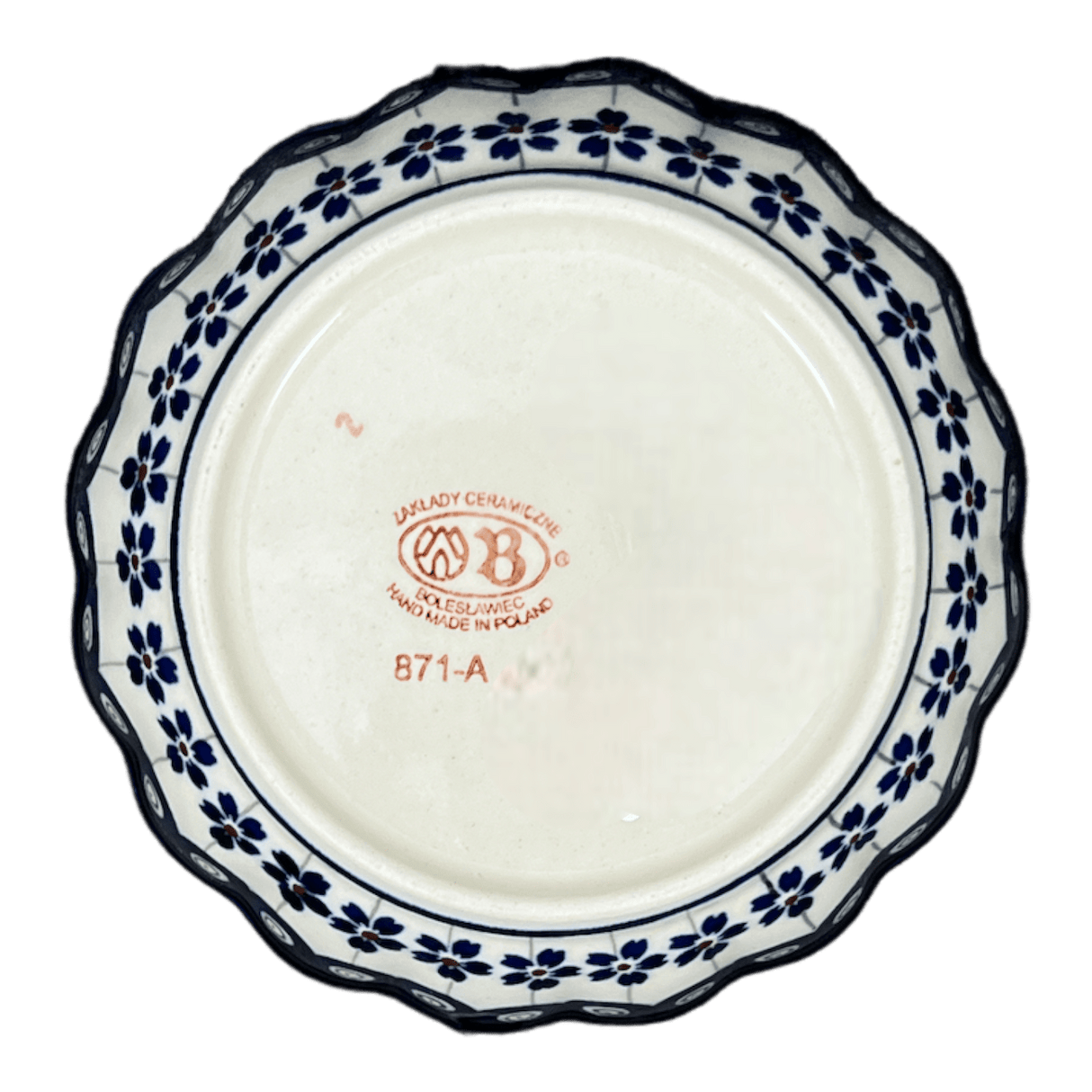 Bowl, Round, Scalloped, 6.25" in "Petite Floral Peacock" by Zaklady | Y1891A-A166A