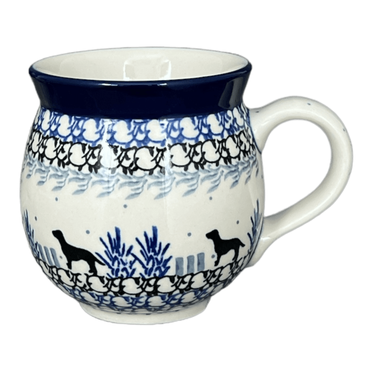 Mug, Belly Mug, 12 oz Medium in "Labrador Loop" by Ceramika Artystyczna | A070-2862X
