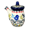 Polish Pottery Soy Sauce Pitcher (Circling Bluebirds) | Y1947-ART214 at PolishPotteryOutlet.com