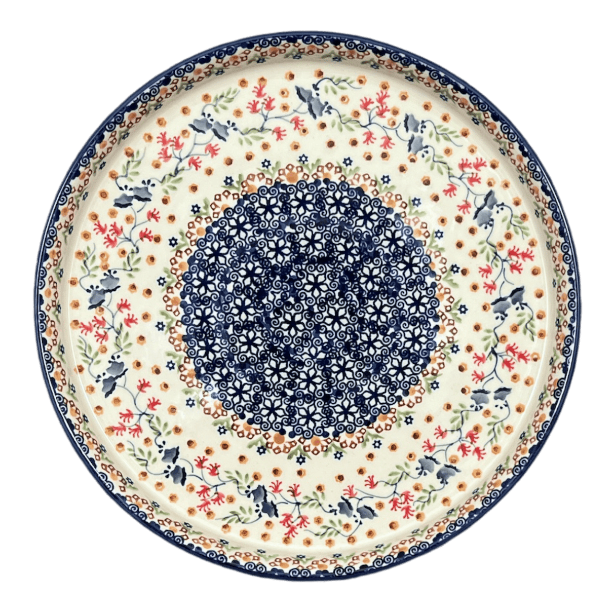 Tray, Round, 10.25" in "Wildflower Delight" by Manufaktura | T153S-P273