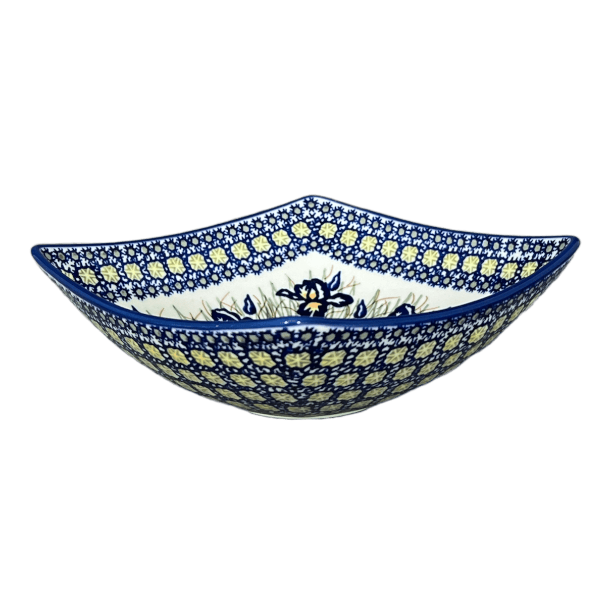 Bowl, Square, Nut, Medium, 7.75" in "Iris" by Manufaktura | M113S-BAM