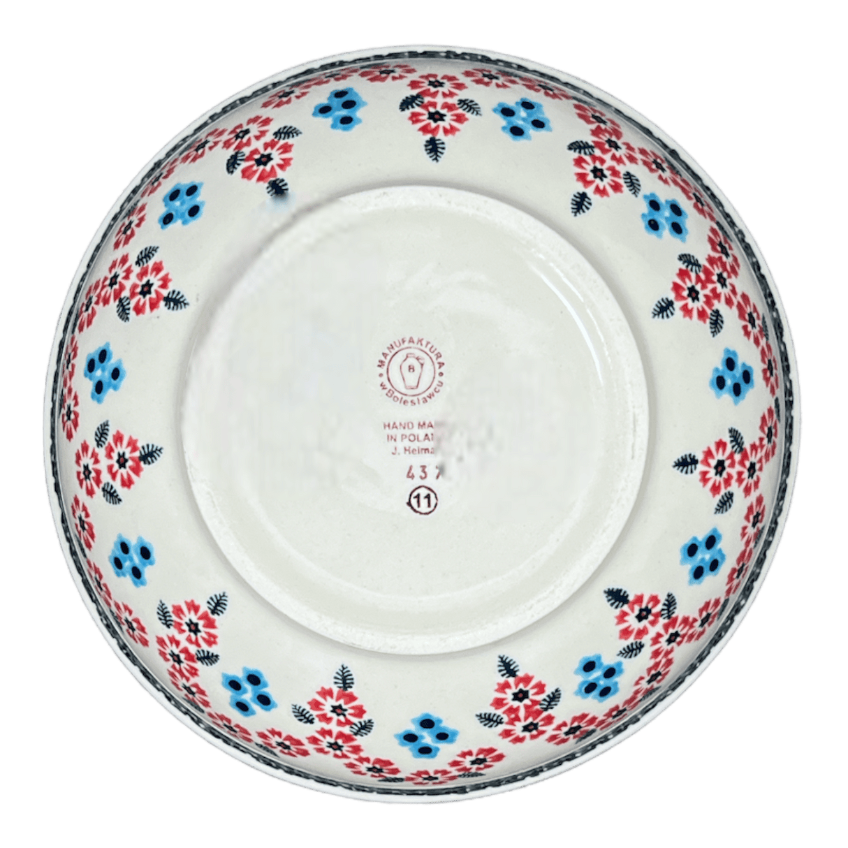 Bowl, Round, 8.5" in "Floral Symmetry" by Manufaktura | M135T-DH18