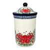 Polish Pottery Zaklady 2 Liter Container (Floral Crescent) | Y1244-ART237 at PolishPotteryOutlet.com