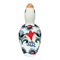 A picture of a Polish Pottery Pie Bird (Scandinavian Scarlet) | P189U-P295 as shown at PolishPotteryOutlet.com/products/pie-bird-scandinavian-scarlet-p189u-p295