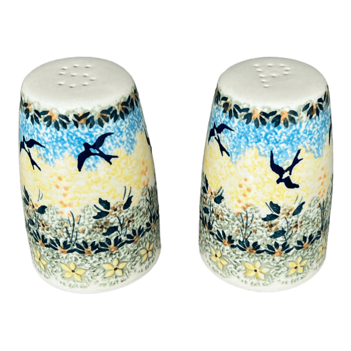 Salt & Pepper, 3.75" in "Soaring Swallows" by Manufaktura | S086S-WK57