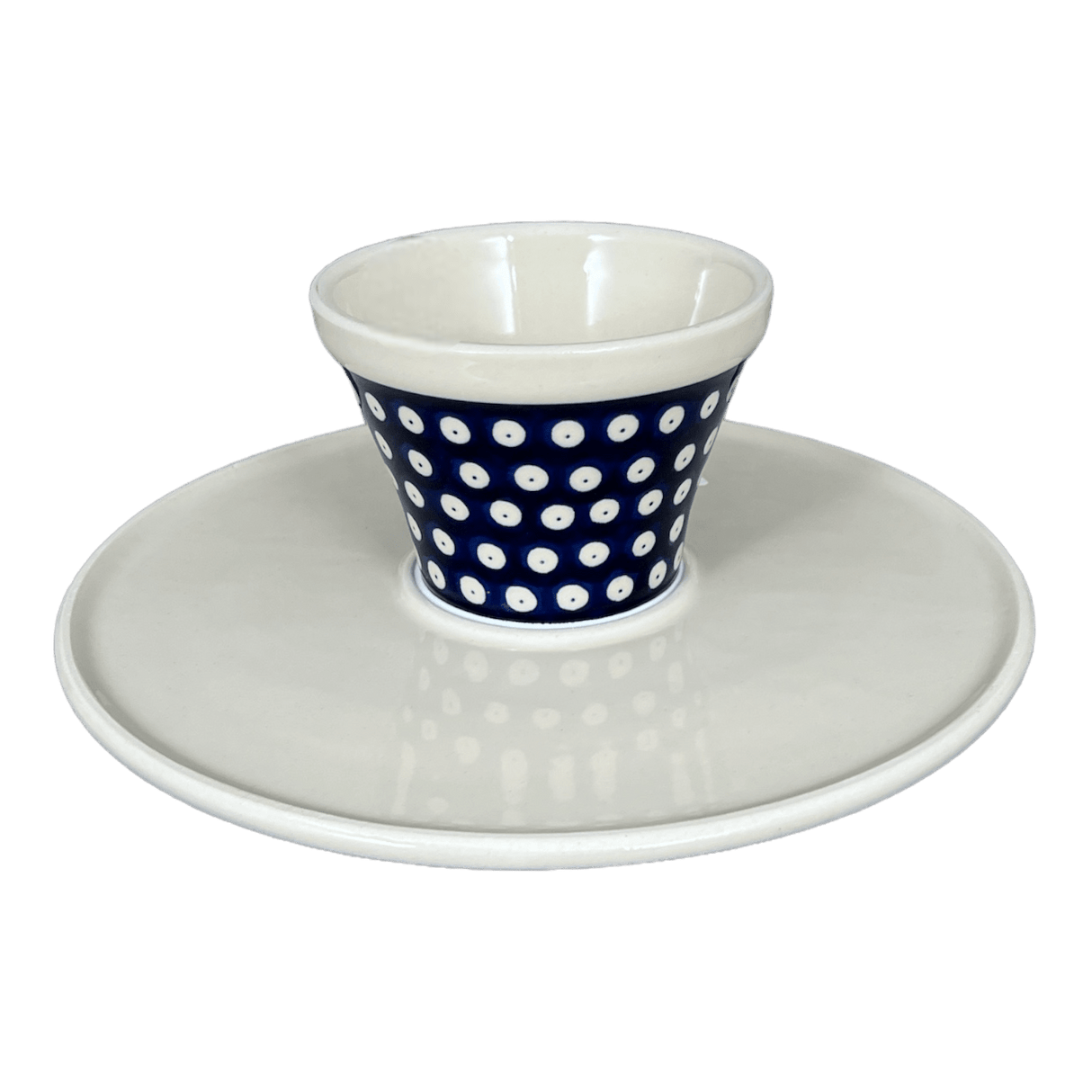 Plate, Round, With Stand, 11" in "Tulip Dot" by Ceramika Artystyczna | A659-377Z