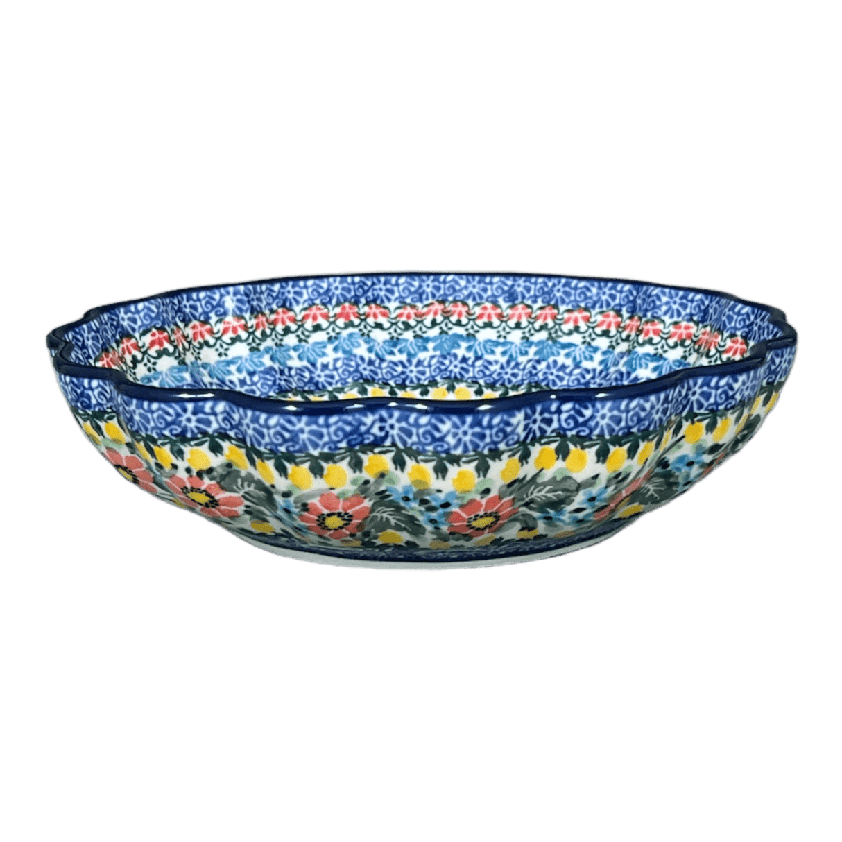 Bowl, Round, Blossom, 7.5" in "Hummingbird Bouquet" by Ceramika Artystyczna | A249-U3357