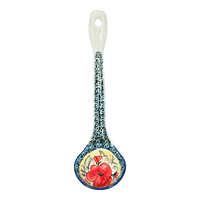 A picture of a Polish Pottery Ladle, Soup, 12" in "Poppies in Bloom" by Manufaktura | C020S-JZ34 as shown at PolishPotteryOutlet.com/products/soup-ladle-poppies-in-bloom