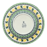 Plate, Round, Soup Plate, 9.25" in "Lemons and Leaves" by Ceramika Artystyczna | A014-2749X