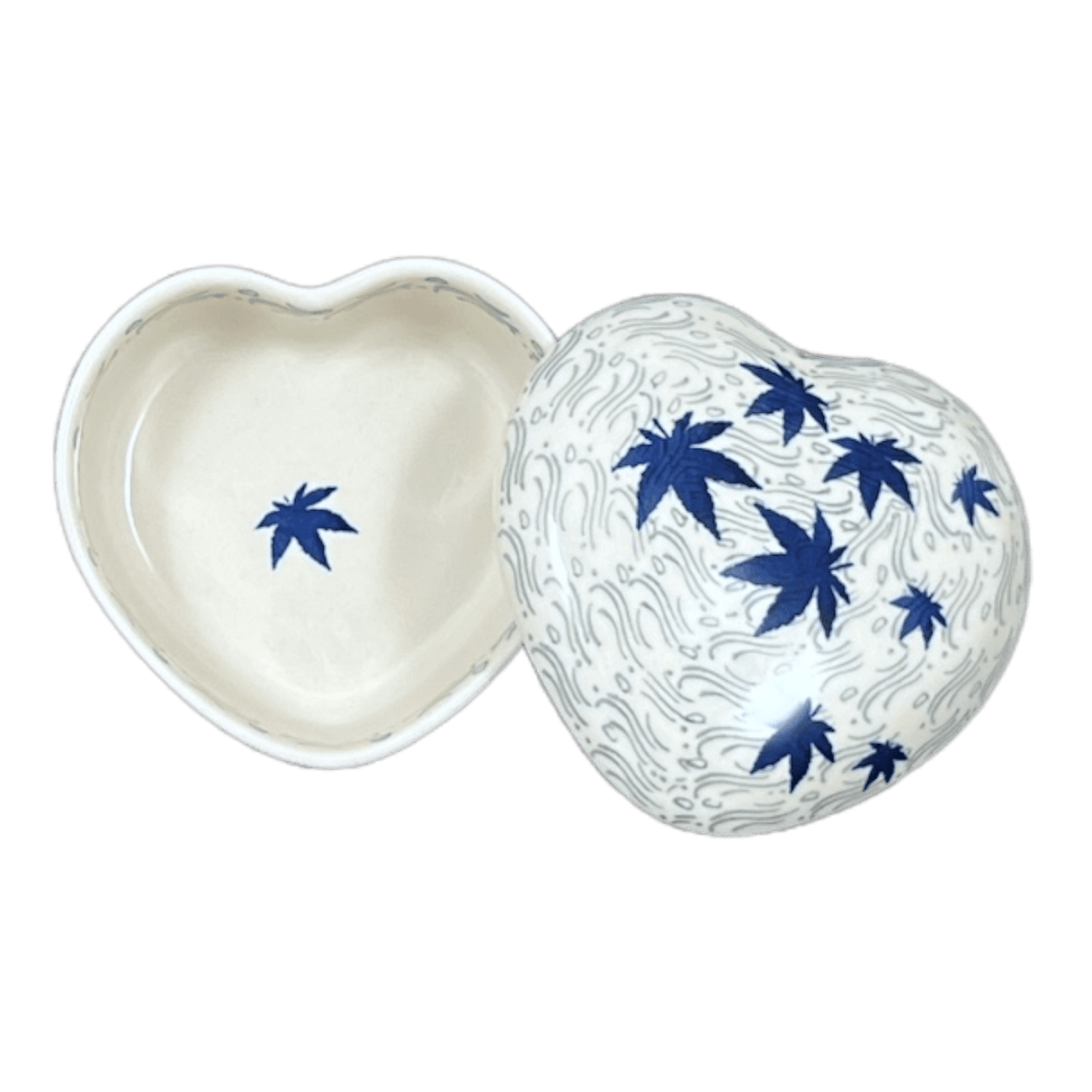 Heart Box, 4.5" in "Blue Sweetgum" by Ceramika Artystyczna | A143-2545X