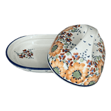 Butter Dish, Fancy, 5" x 7" in "Autumn Harvest" by Manufaktura | M077S-LB