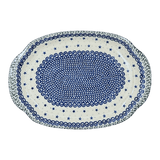 Tray, Oval, Handles, 10.75" x 15.25" in "Starry Sea" by Ceramika Artystyczna | A684-454C