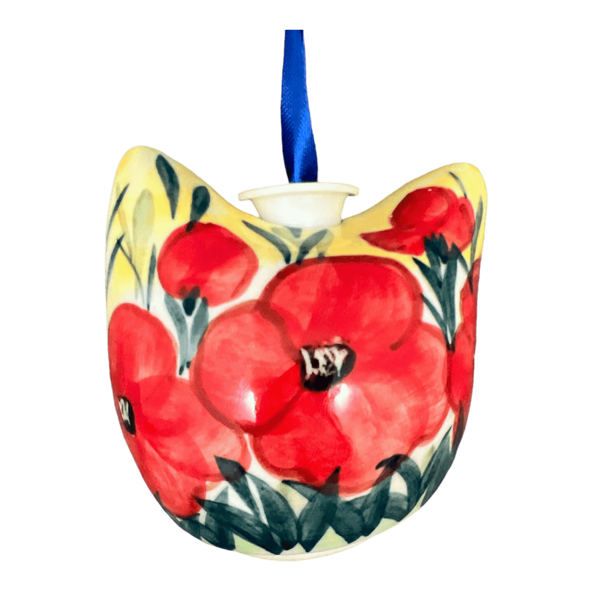 Ornament, Cat Head in "Poppies in Bloom" by Manufaktura | K142S-JZ34