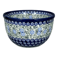 A picture of a Polish Pottery Zaklady 8" Extra-Deep Bowl (Spring Swirl) | Y985A-A1073A as shown at PolishPotteryOutlet.com/products/8-extra-deep-bowl-spring-swirl-y985a-a1073a